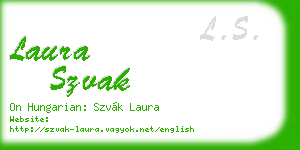 laura szvak business card